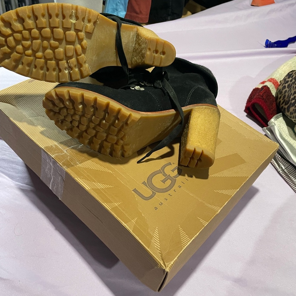 UGG Black and Tan Boots